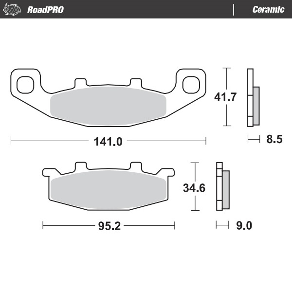 Moto-Master : Brake pad RoadPro | Ceramic