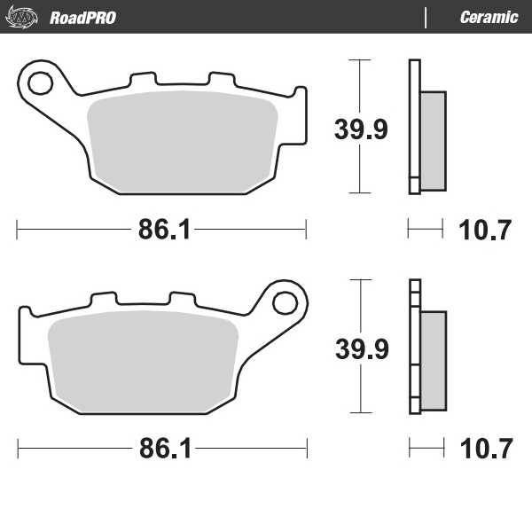 Moto-Master :  Brake pad RoadPRO Ceramic