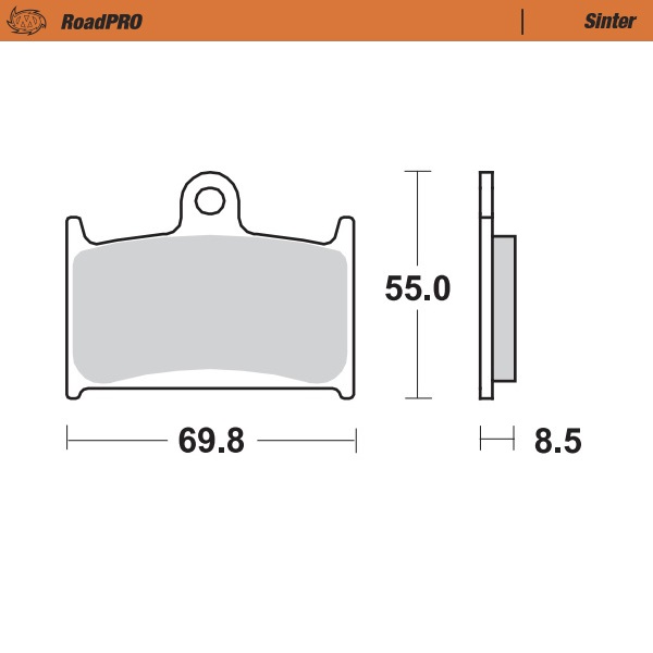 Moto-Master : Brake pad RoadPro | Sinter front