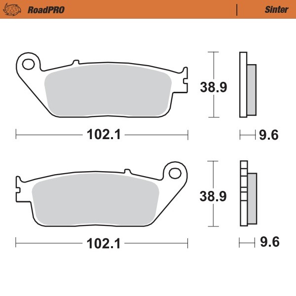 Moto-Master :  Brake pad RoadPRO Sinter rear