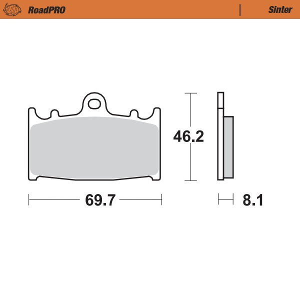 Moto-Master : Brake pad RoadPro | Sinter front