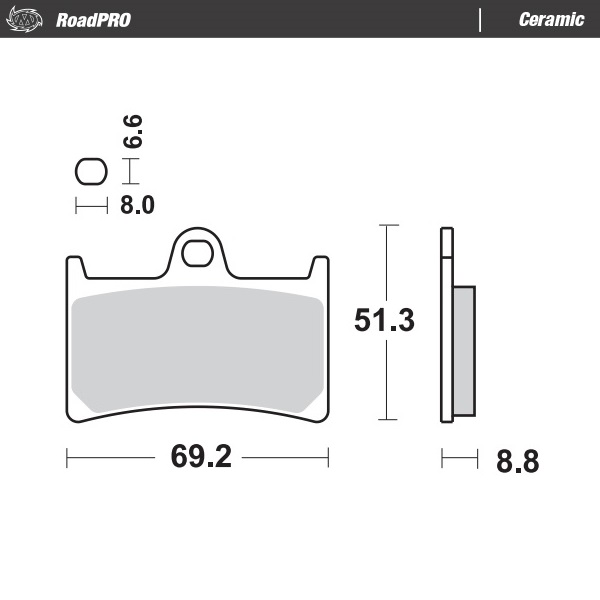 Moto-Master :  Brake pad RoadPRO Ceramic