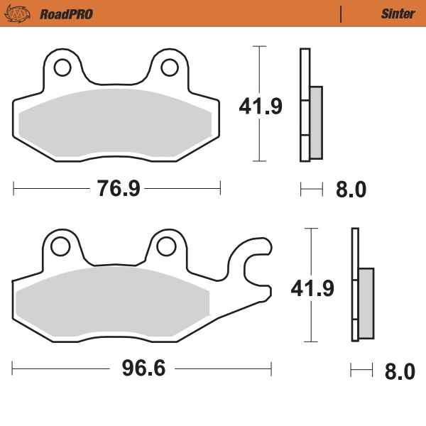 Moto-Master : Brake pad RoadPro | Sinter rear