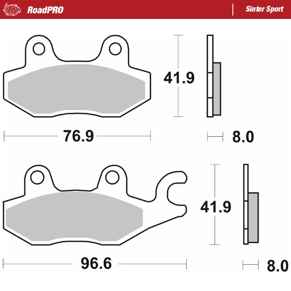 Moto-Master : Brake pad RoadPro | Sinter Sport