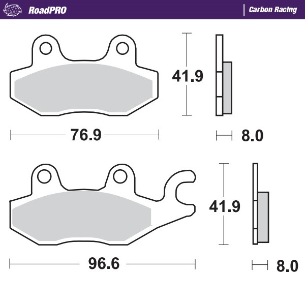 Moto-Master :  Brake pad RoadPRO Carbon Racing