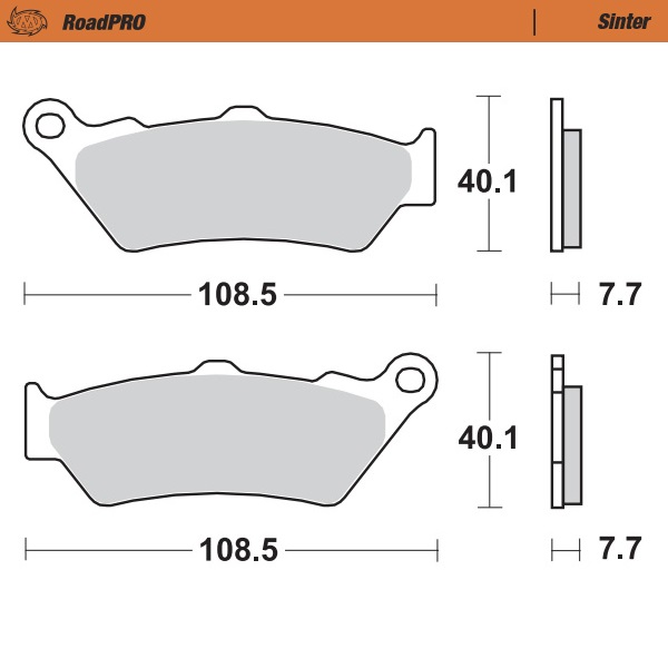 Moto-Master : Brake pad RoadPro | Sinter rear