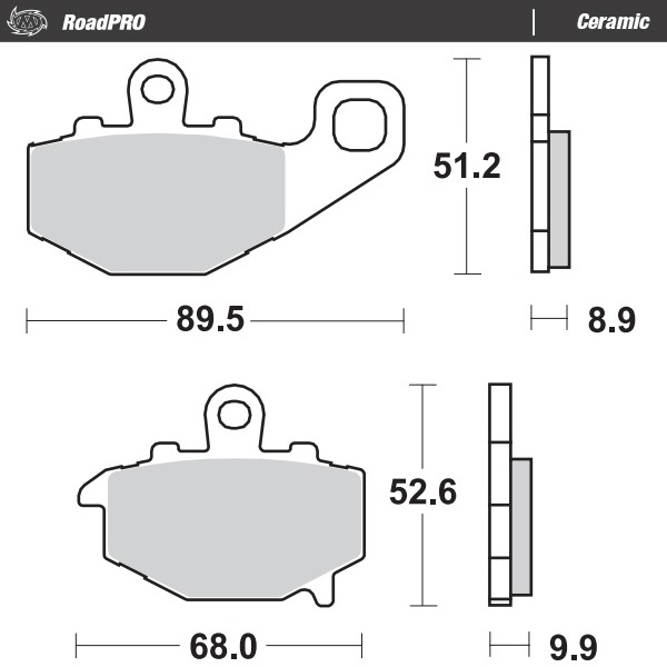 Moto-Master : Brake pad RoadPro | Ceramic