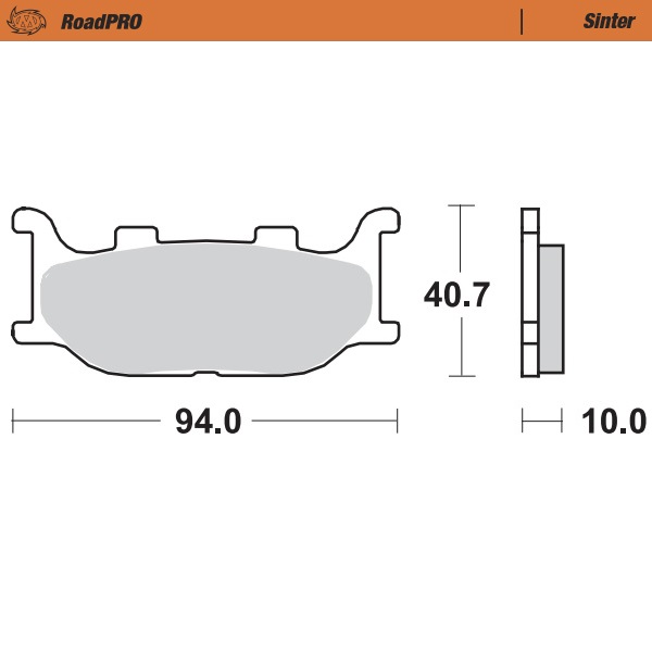 Moto-Master : Brake pad RoadPro | Sinter front