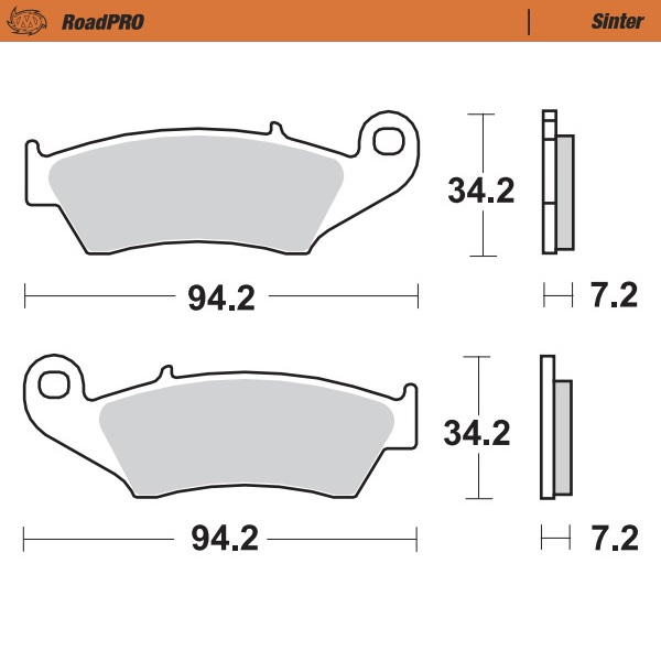 Moto-Master : Brake pad RoadPro | Sinter front