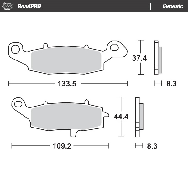 Moto-Master : Brake pad RoadPro | Ceramic
