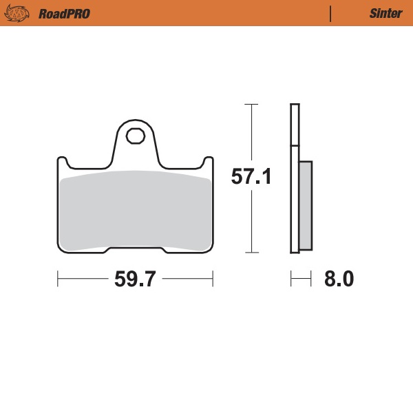 Moto-Master : Brake pad RoadPro | Sinter rear