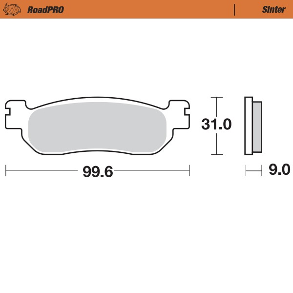 Moto-Master : Brake pad RoadPro | Sinter rear