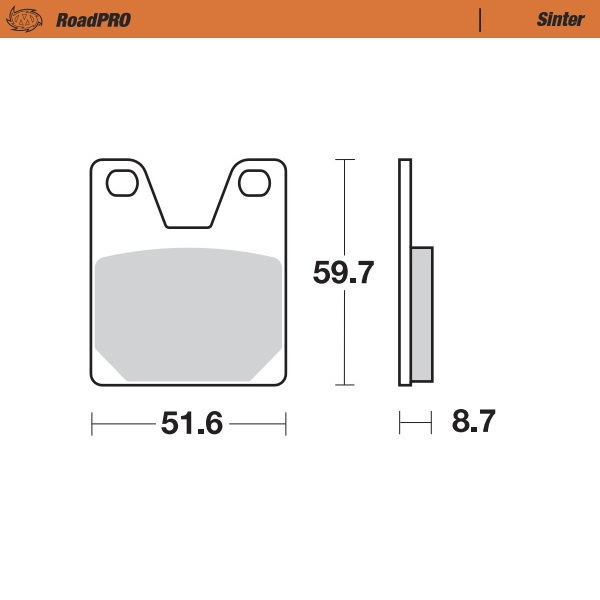 Moto-Master : Brake pad RoadPro | Sinter rear