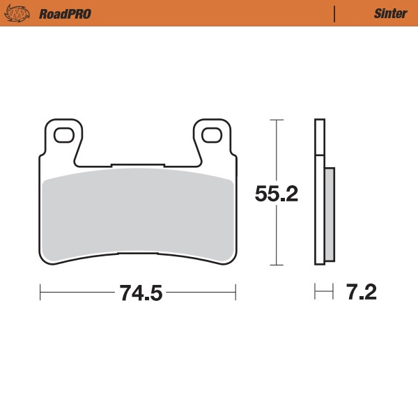 Moto-Master :  Brake pad RoadPRO Sinter front