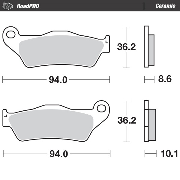 Moto-Master : Brake pad RoadPro | Ceramic