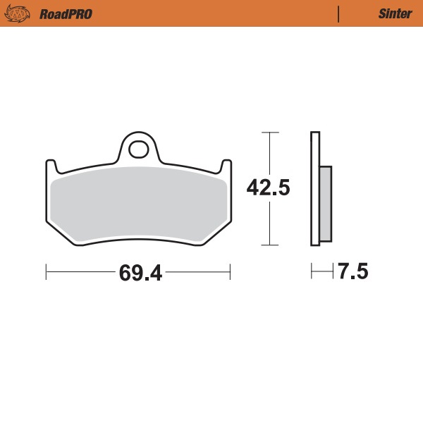 Moto-Master : Brake pad RoadPro | Sinter rear