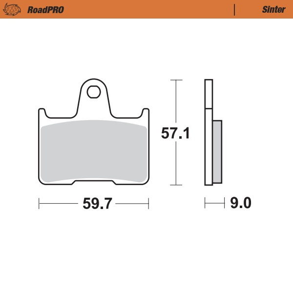 Moto-Master : Brake pad RoadPro | Sinter rear