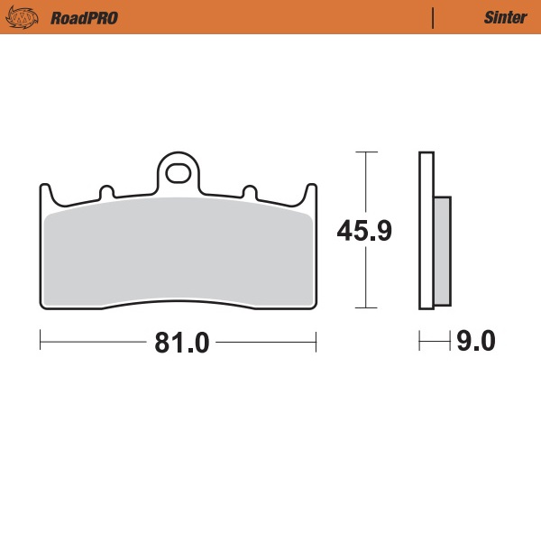 Moto-Master : Brake pad RoadPro | Sinter front