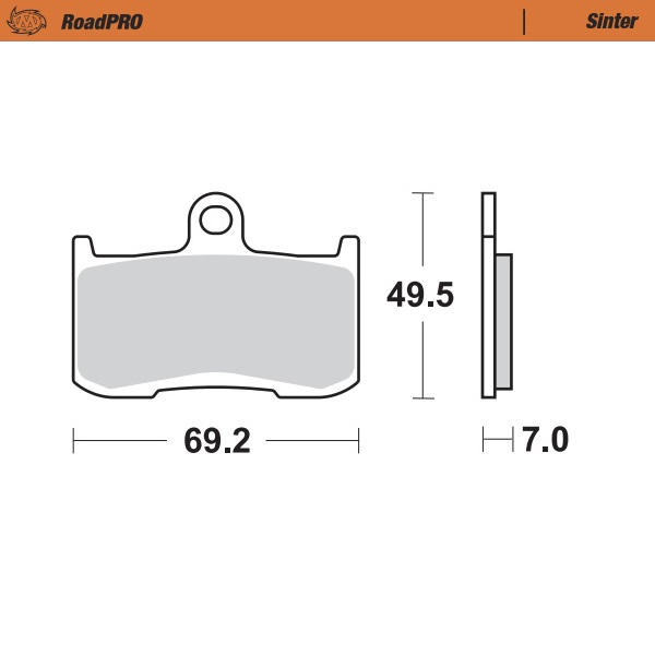 Moto-Master : Brake pad RoadPro | Sinter front