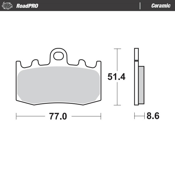 Moto-Master : Brake pad RoadPro | Ceramic