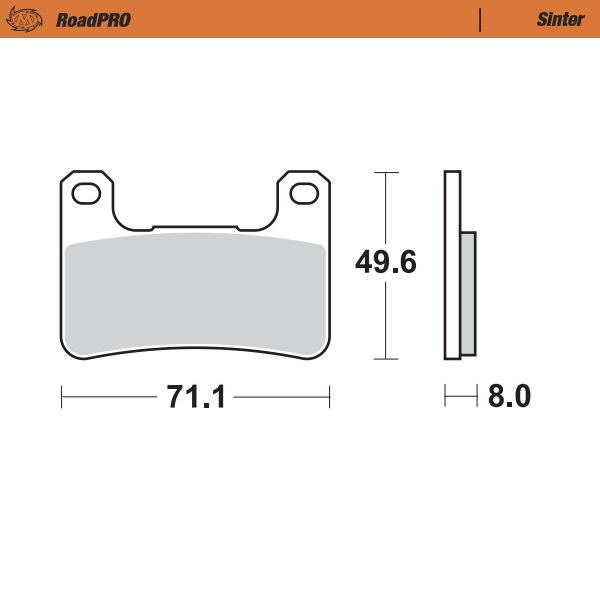 Moto-Master : Brake pad RoadPro | Sinter front