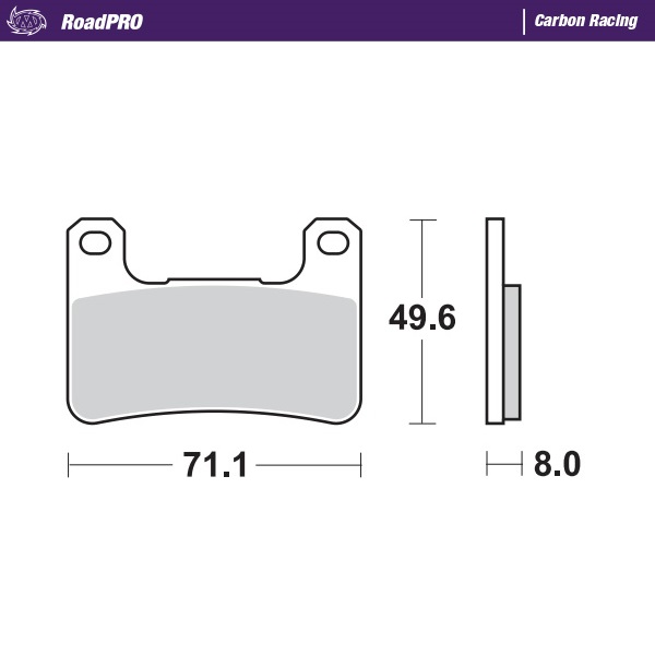 Moto-Master : Brake pad RoadPro | Carbon Racing