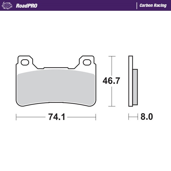 Moto-Master : Brake pad RoadPro | Carbon Racing