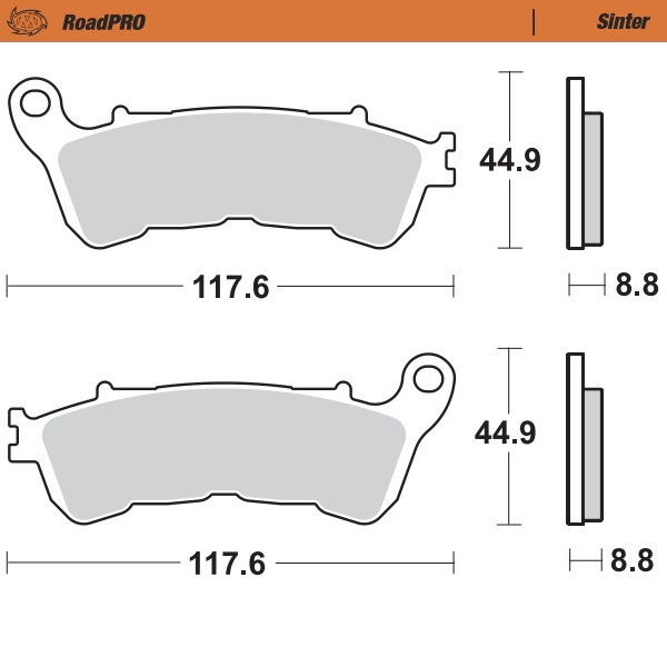 Moto-Master: Brake pad RoadPro | Sinter rear