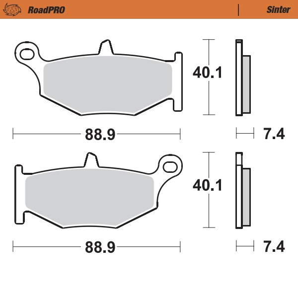 Moto-Master : Brake pad RoadPro | Sinter rear