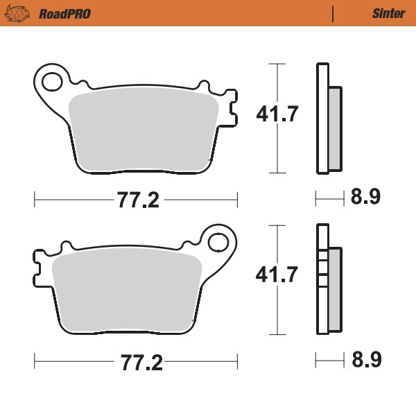 Moto-Master : Brake pad RoadPro | Sinter rear