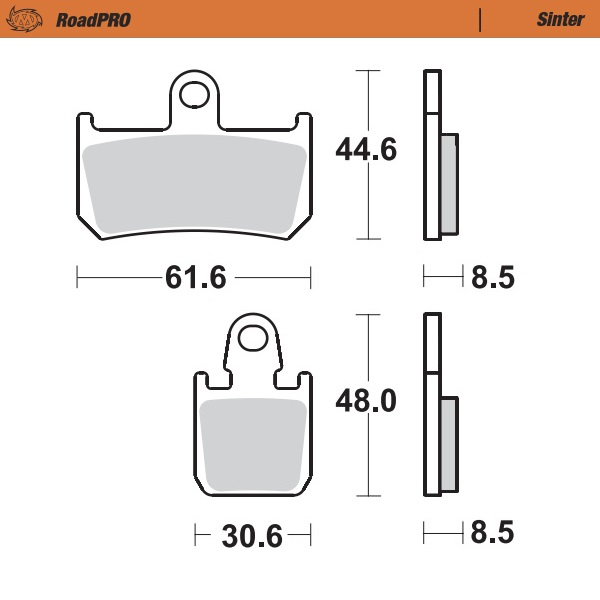 Moto-Master : Brake pad RoadPro | Sinter front