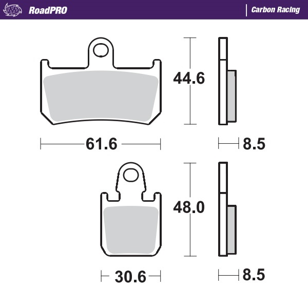 Moto-Master : Brake pad RoadPro | Carbon Racing