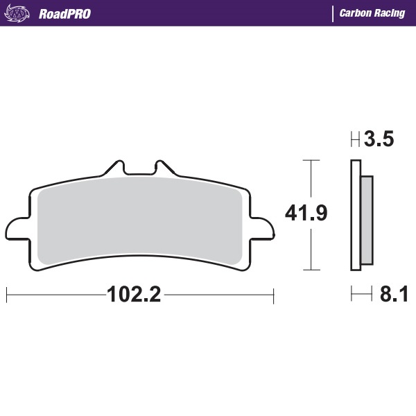 Moto-Master : Brake pad RoadPro | Carbon Racing
