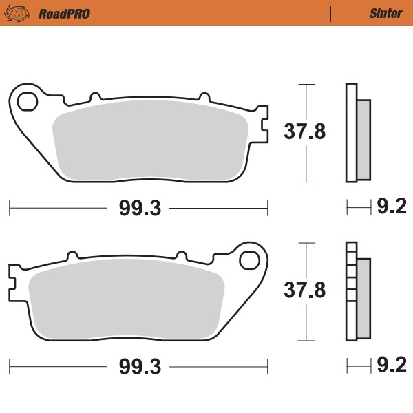 Moto-Master : Brake pad RoadPro | Sinter rear