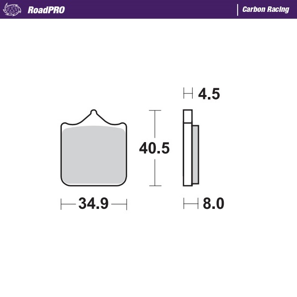 Moto-Master : Brake pad RoadPro | Carbon Racing