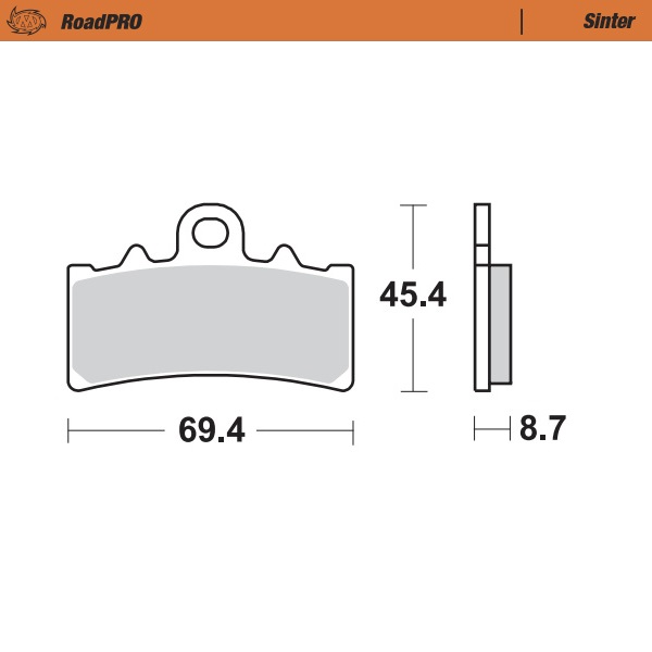 Brake pad RoadPRO Sinter front