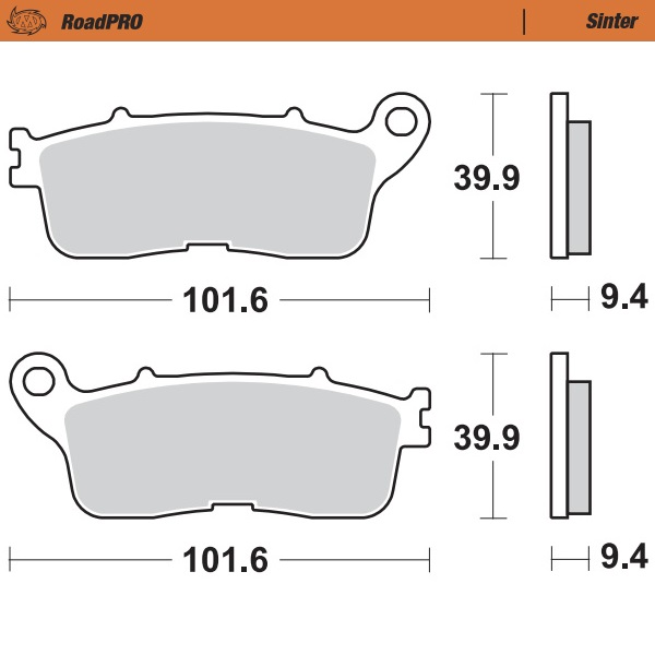 Moto-Master : Brake pad RoadPro | Sinter rear