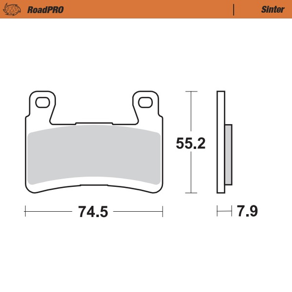 Moto-Master : Brake pad RoadPro | Sinter front