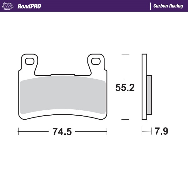 Moto-Master : Brake pad RoadPro | Carbon Racing