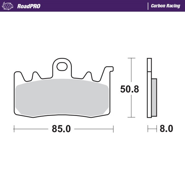 Moto-Master : Brake pad RoadPro | Carbon Racing