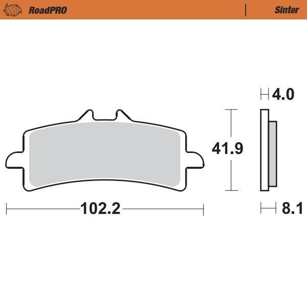 Brake pad RoadPRO Sinter front