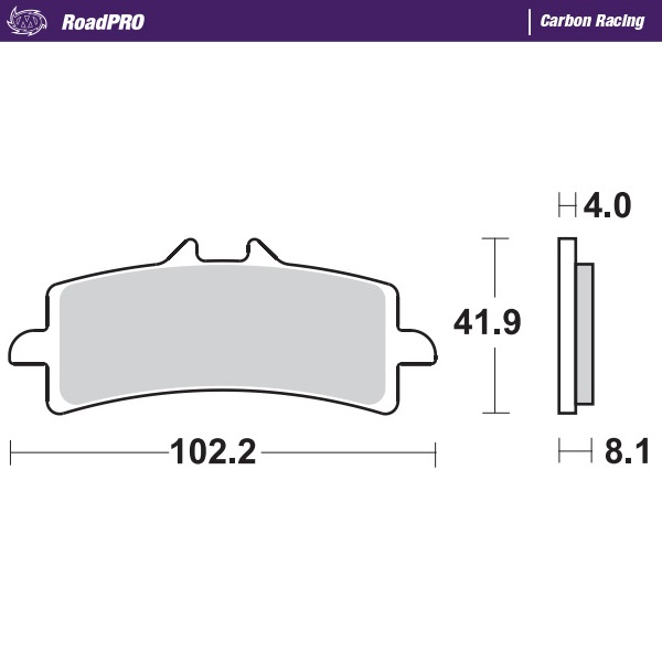 Moto-Master :  Brake pad RoadPRO Carbon Racing