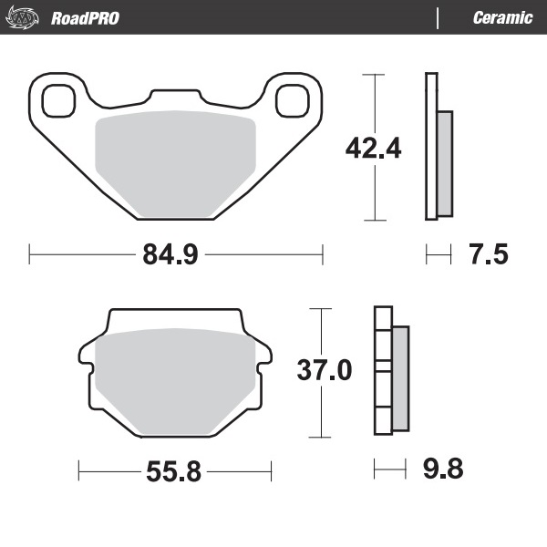 Moto-Master : Brake pad RoadPro | Ceramic