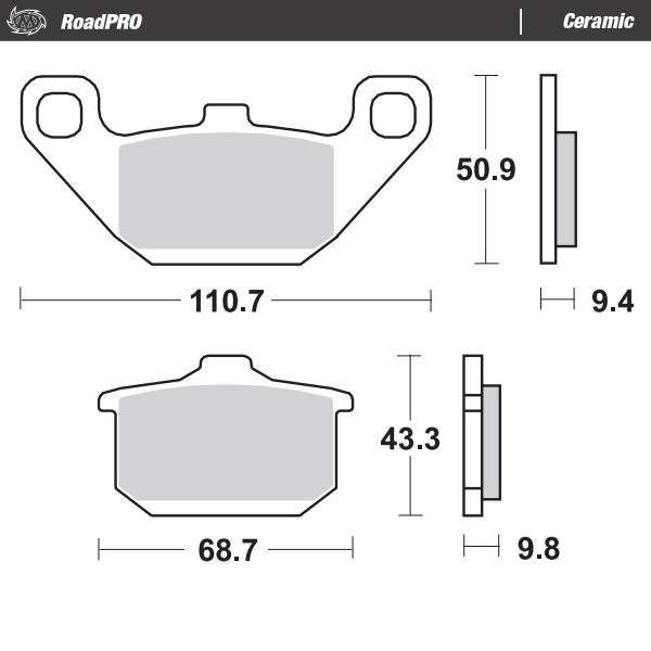 Moto-Master : Brake pad RoadPro | Ceramic