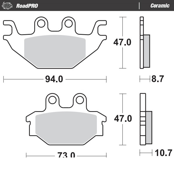 Moto-Master : Brake pad RoadPro | Ceramic