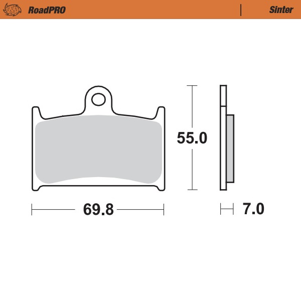 Moto-Master : Brake pad RoadPro | Sinter front