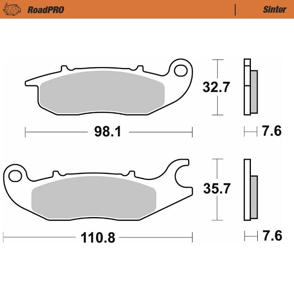 Moto-Master : Brake pad RoadPro | Sinter front