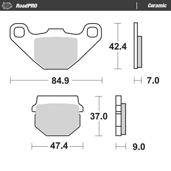 Moto-Master : Brake pad RoadPro | Ceramic