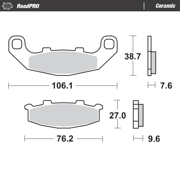 Moto-Master :  Brake pad RoadPRO Ceramic