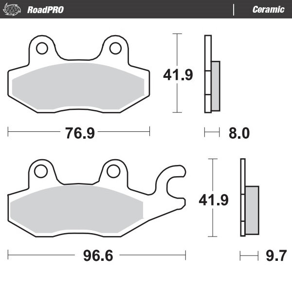 Moto-Master : Brake pad RoadPro | Ceramic